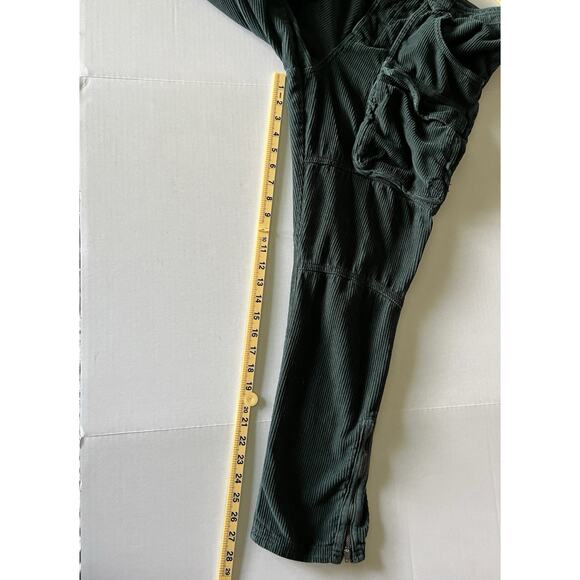 We the Free | Free People Corduroy Pants Womens Green Ankle Zipper Hipster- 28 - Picture 6 of 9